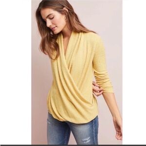 Anthropologie Akemi + Kin Woodruff Waffle Long Sleeve Knit Wrap Sweater Large